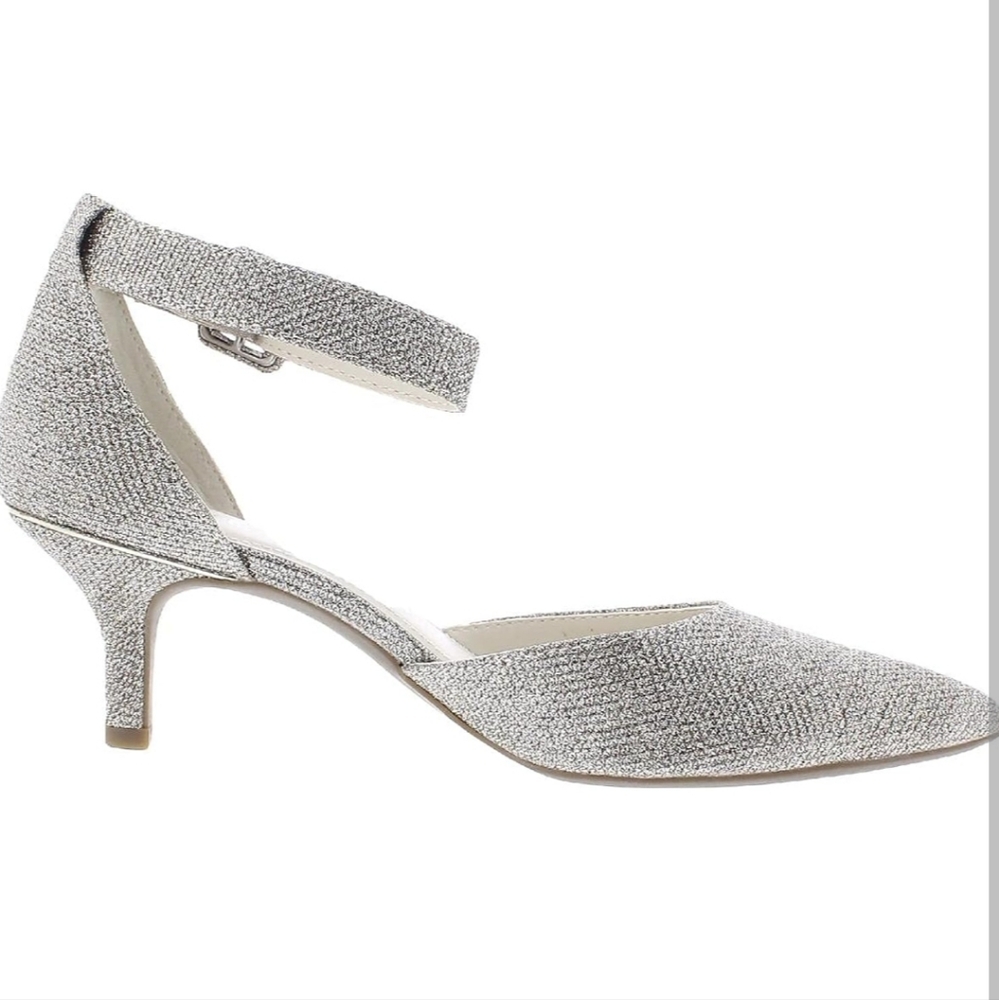 New Anne Klein Platinum Glittery Heels - Picture 13 of 14